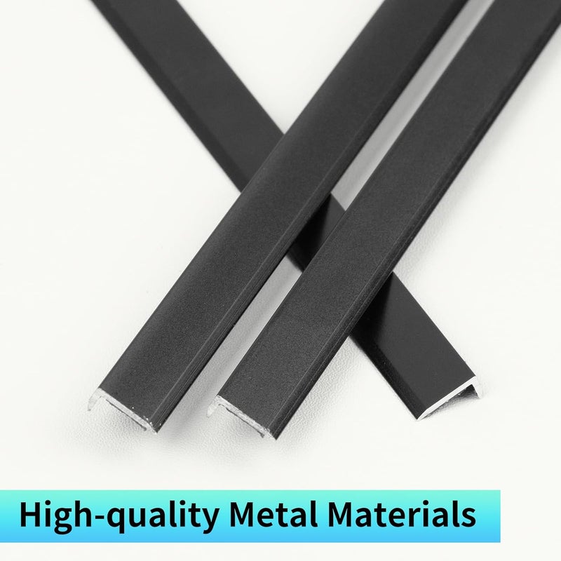 SELECT LIGHTING Peel and Stick Metal Edge for Hexagon Tiles (Brushed Black,10 Piece) - Image 2